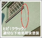 ヒビ、雨漏りをしっかり補修後塗装
